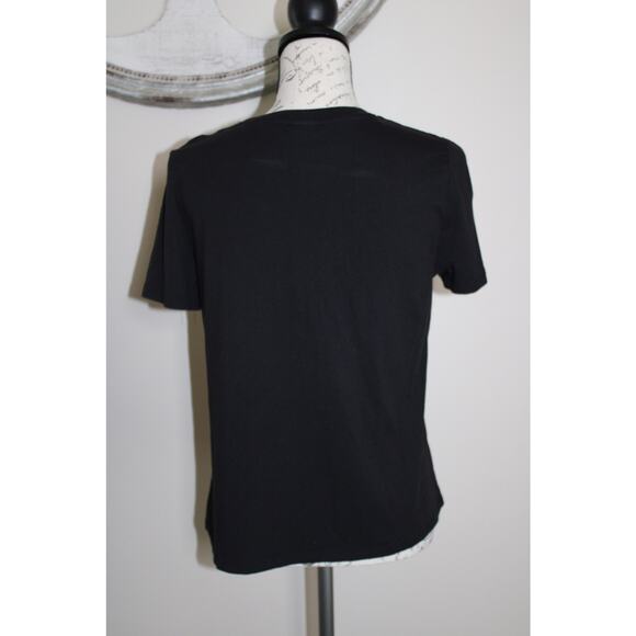 H&M Black Rhinestone “Précieuse” Graphic Tee Women’s Size M - Picture 2 of 3